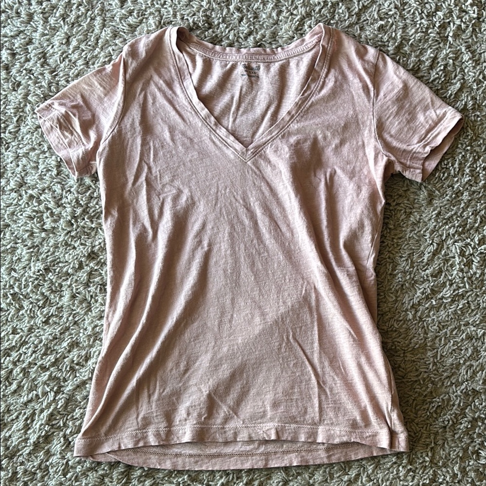 Madewell Women's Pink V-Neck Top